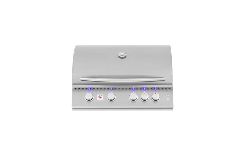 Summerset Sizzler Pro 32-Inch 4-Burner Built-In Gas Grill with Rear Infrared Rotisserie Burner