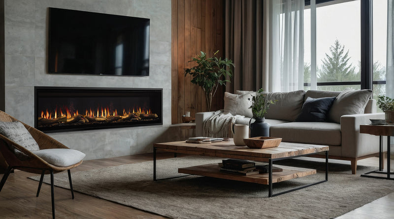 SimpliFire Allusion Edge Built In Linear Electric Fireplace