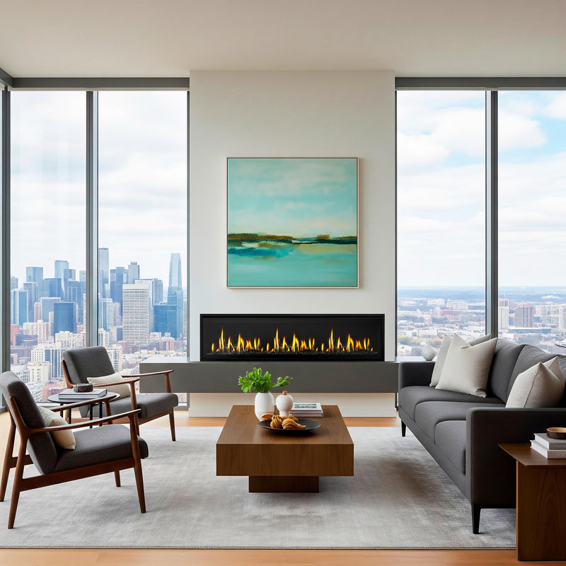 SimpliFire Allusion Edge Built In Linear Electric Fireplace