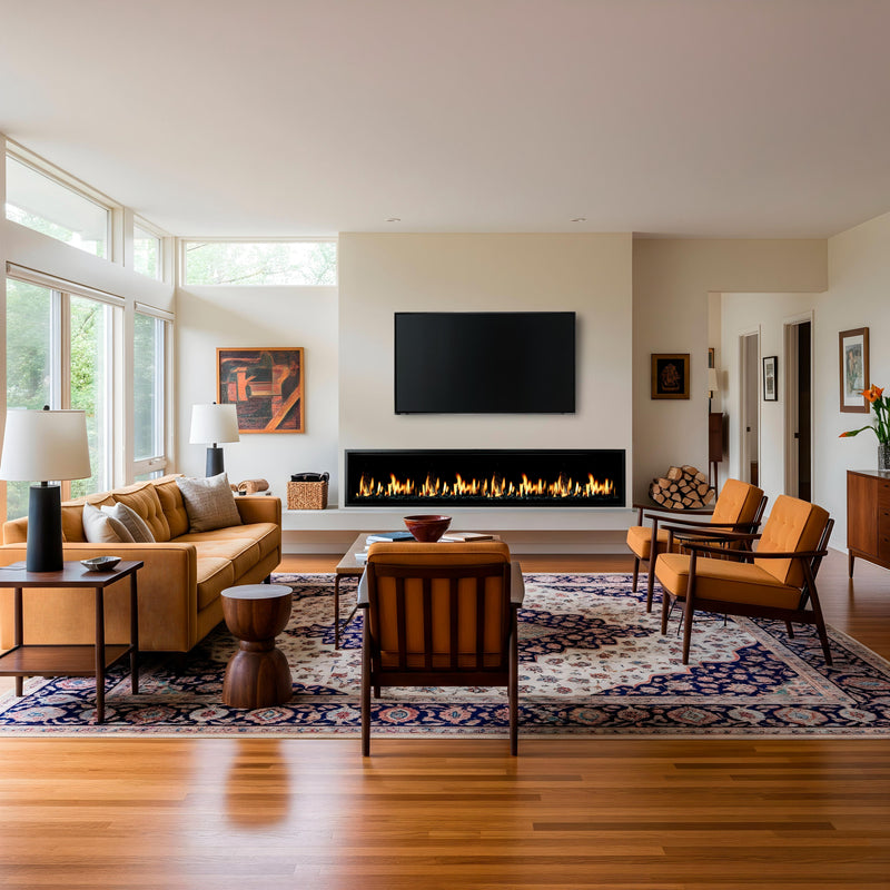 SimpliFire Allusion Edge Built In Linear Electric Fireplace