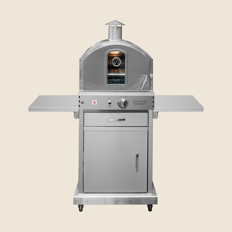 Summerset Freestanding Outdoor Pizza Oven Propane, Stainless Steel, Fire Brick Cooking Floor