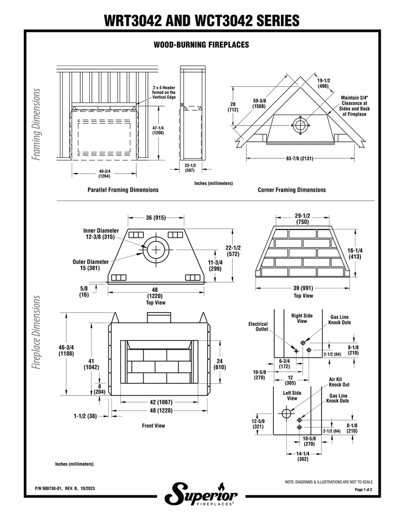 Superior 42 inch Wood Burning Fireplace Insert