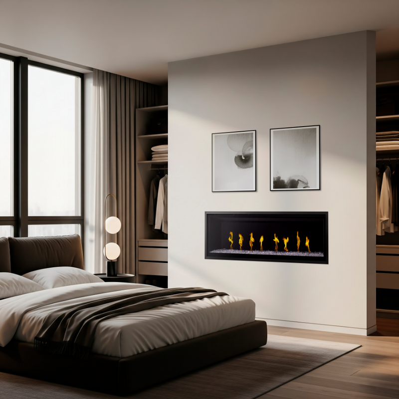 SimpliFire Allusion Edge Built In Linear Electric Fireplace
