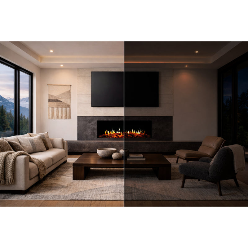 Modern Flames Orion V2 Multi Built In or Wall Mounted Electric Fireplace