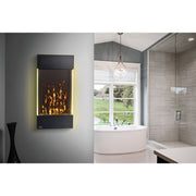 Napoleon Allure Vertical fireplace wall mounted in a bathroom