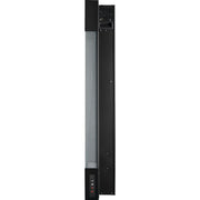 Side-view of Napoleon Allure Vertical electric fireplace on a white background.