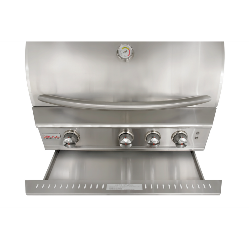 Blaze Grill 34" Professional Grill, Stainless Steel 3-Burner Liquid Propane BBQ for Indoor/Outdoor Use