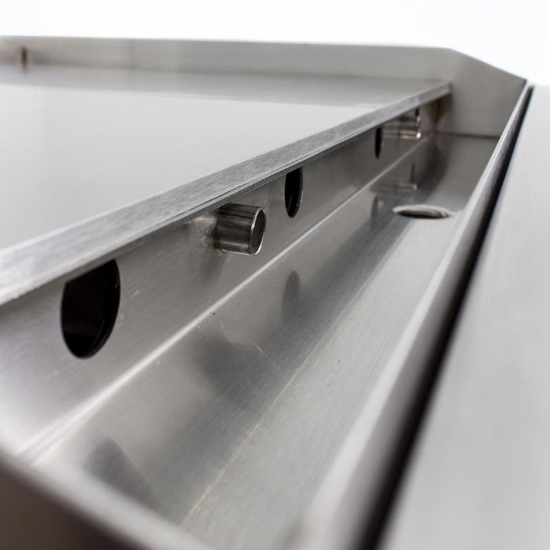 Blaze Griddle 30" Natural Gas Griddle, Stainless Steel 2-Burner with Red Control Knob Illumination for Outdoor Cooking