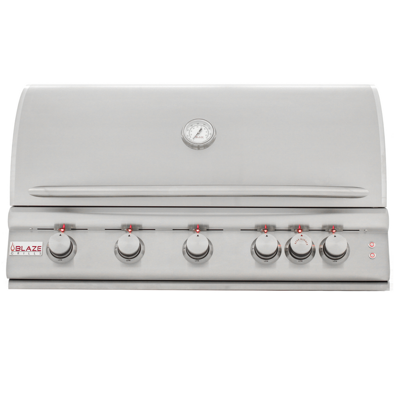 Blaze Grill 40" LTE Gas Grill Natural Gas, Stainless Steel 5-Burner Natural Gas BBQ for Indoor/Outdoor Use