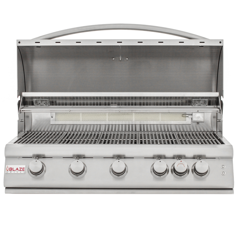 Blaze Grill 40" LTE Gas Grill Natural Gas, Stainless Steel 5-Burner Natural Gas BBQ for Indoor/Outdoor Use