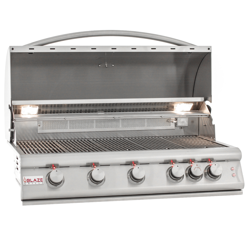 Blaze Grill 40" LTE Gas Grill Liquid Propane, Stainless Steel 5-Burner Natural Gas BBQ for Indoor/Outdoor Use