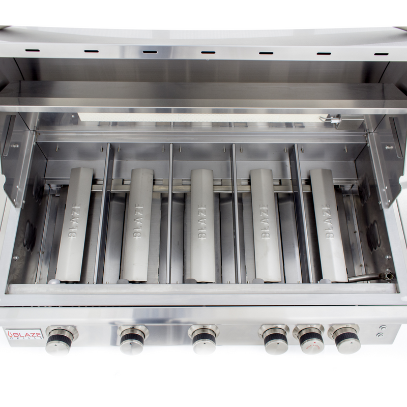 Blaze Grill 40" LTE Gas Grill Liquid Propane, Stainless Steel 5-Burner Natural Gas BBQ for Indoor/Outdoor Use