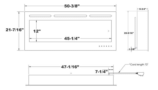 Modern Flames Challenger Wall-Mounted Electric Fireplace