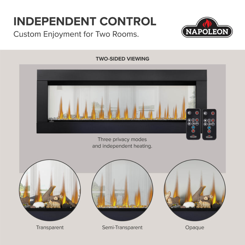 Napoleon CLEARion Elite See-Through Built In Electric Fireplace