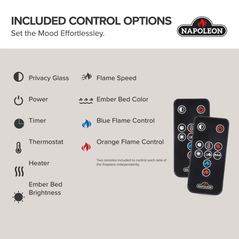 Napoleon CLEARion Elite See-Through Built In Electric Fireplace