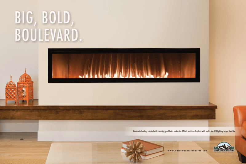 Empire Boulevard 60-inch See-Through Ventless Gas Fireplace
