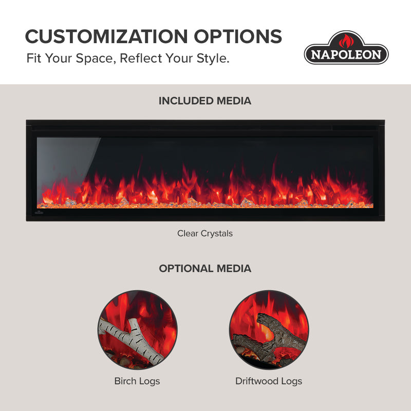 Napoleon Entice Wall Mounted Electric Fireplace