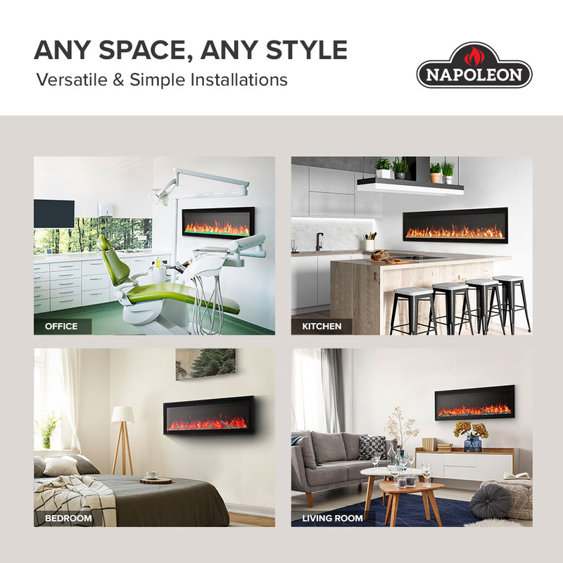 Napoleon Entice Wall Mounted Electric Fireplace