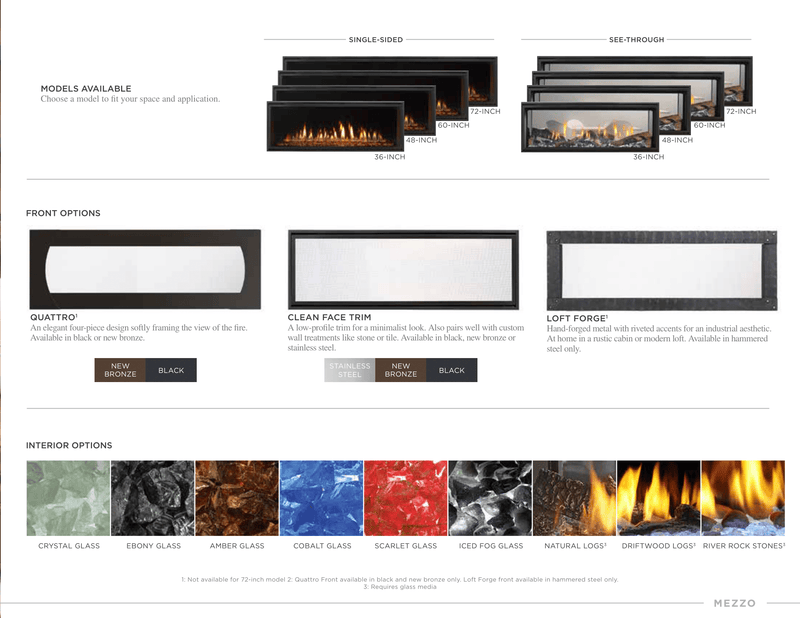 Heat & Glo Mezzo Direct Vent Linear Gas Fireplace