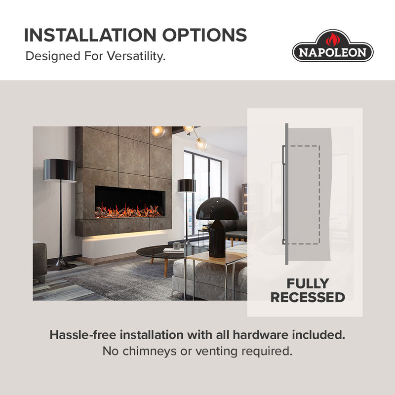 Napoleon Luminex 65" Built In LCD Electric Fireplace