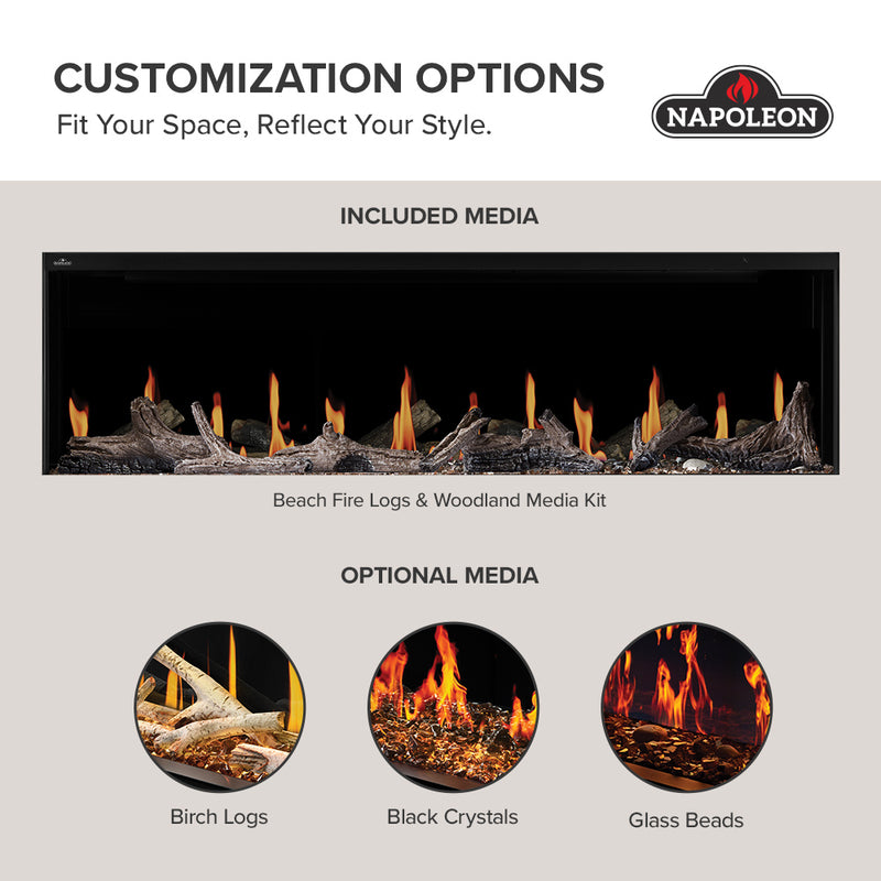 Napoleon Luminex 65" Built In LCD Electric Fireplace