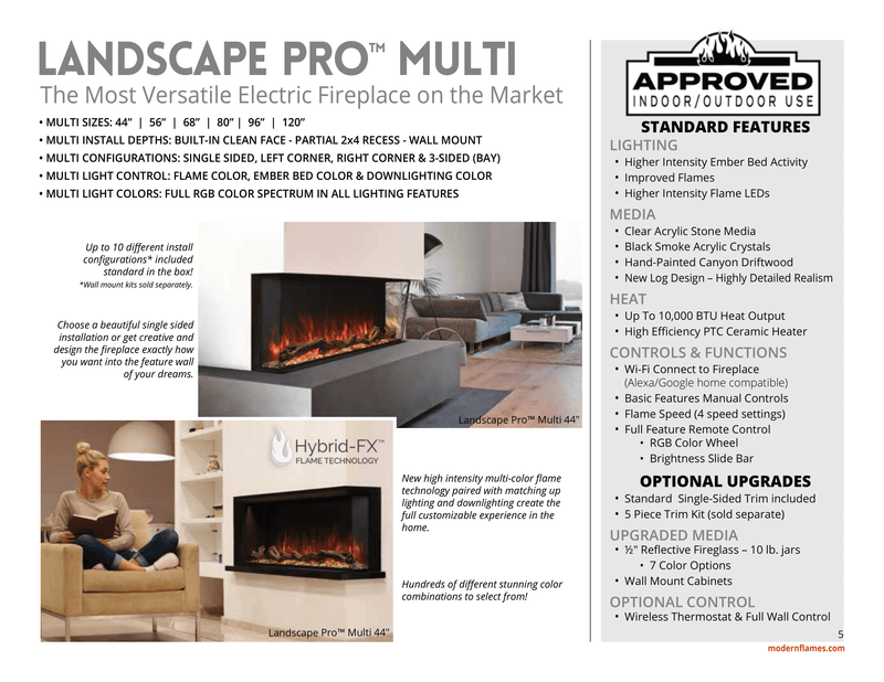 Modern Flames Landscape Pro Multi Electric Fireplace