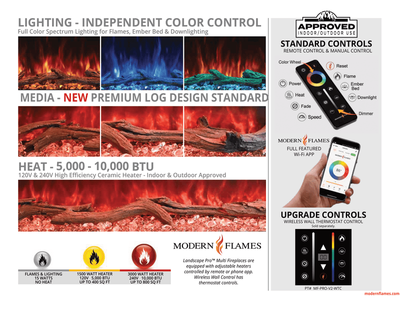 Modern Flames Landscape Pro Multi Electric Fireplace