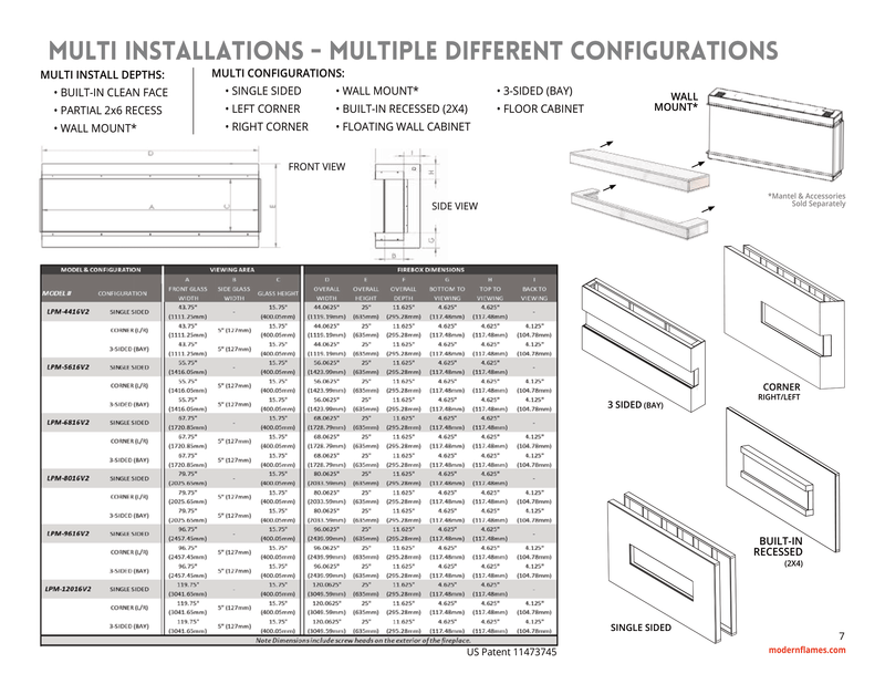 Modern Flames Landscape Pro Multi Electric Fireplace