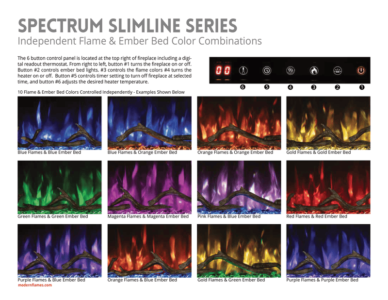 Modern Flames Spectrum Slimline Series Linear Electric Fireplace