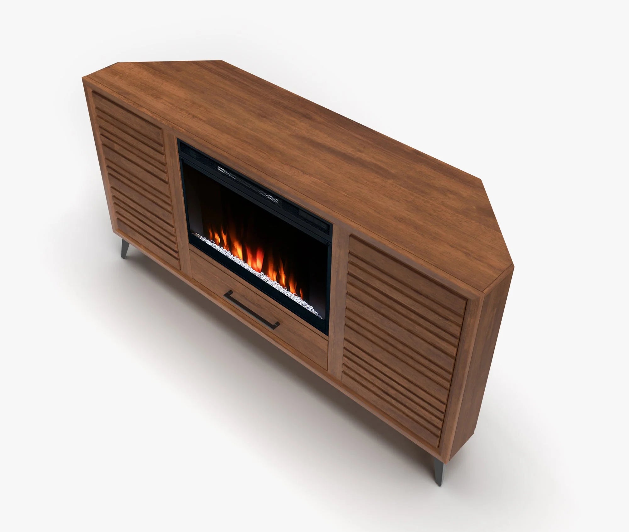realcozy 64" Malibu Corner Fireplace TV Stand