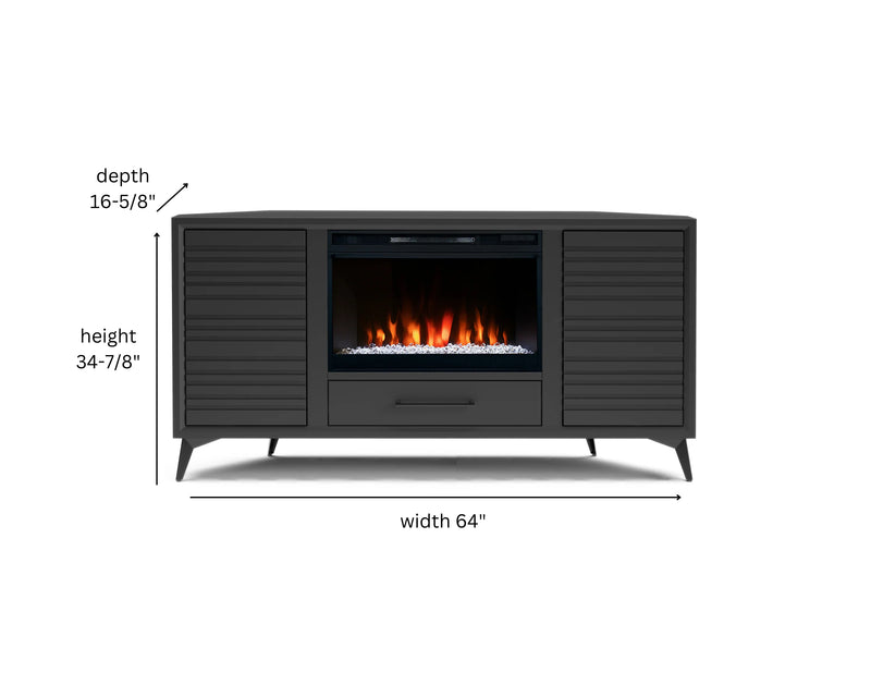 realcozy 64" Malibu Corner Fireplace TV Stand