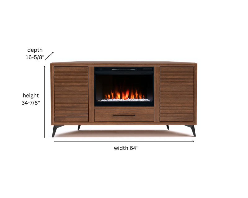 realcozy 64" Malibu Corner Fireplace TV Stand