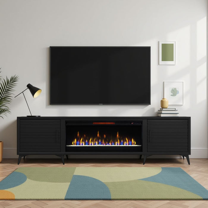 Realcozy Malibu 95" Electric Fireplace TV Stand