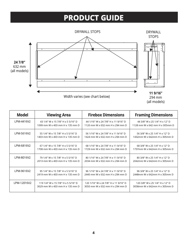 Modern Flames Landscape Pro Multi Linear Electric Fireplace