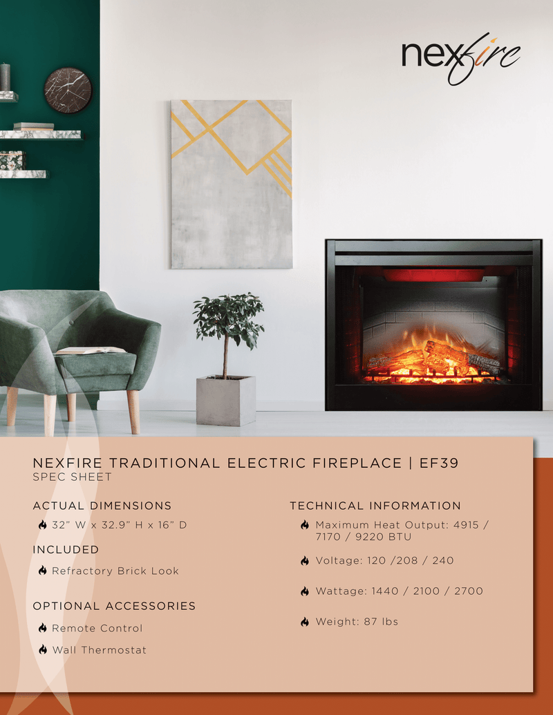 Empire Nexfire 39" Electric Fireplace