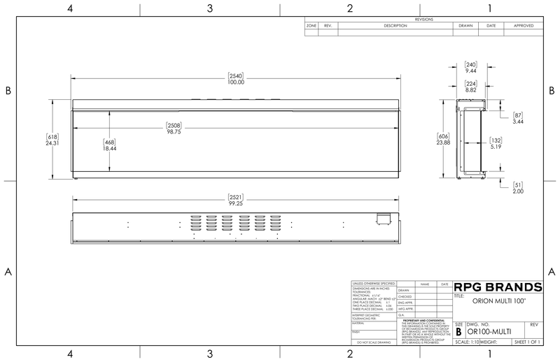Modern Flames Orion Multi Linear Electric Fireplace