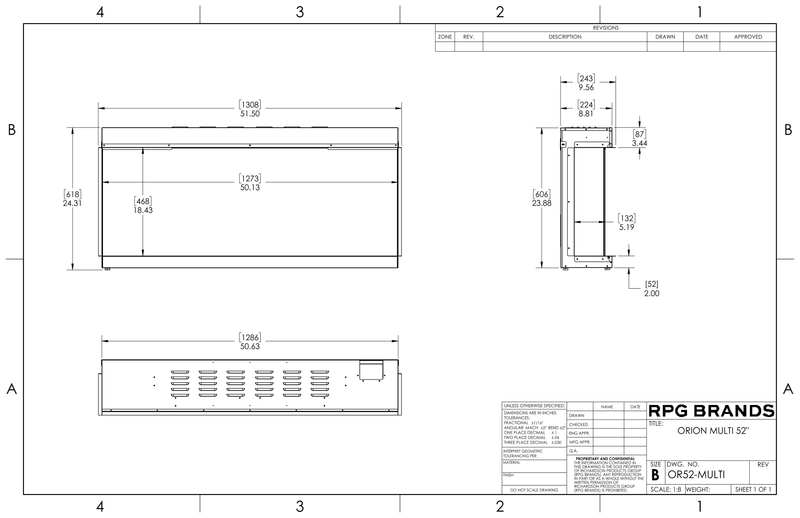 Modern Flames Orion Multi Linear Electric Fireplace
