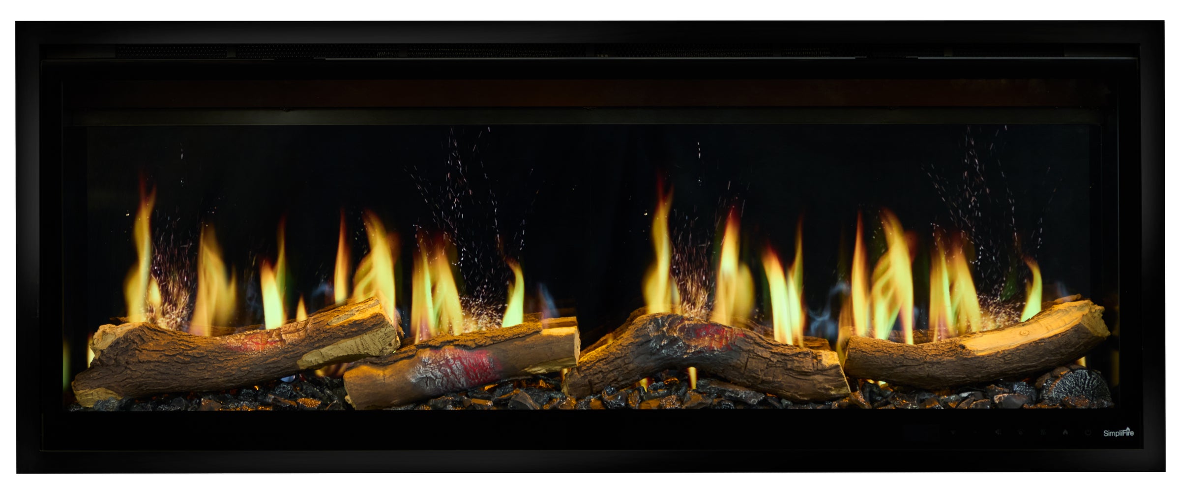 SimpliFire Allusion Edge Built In Linear Electric Fireplace