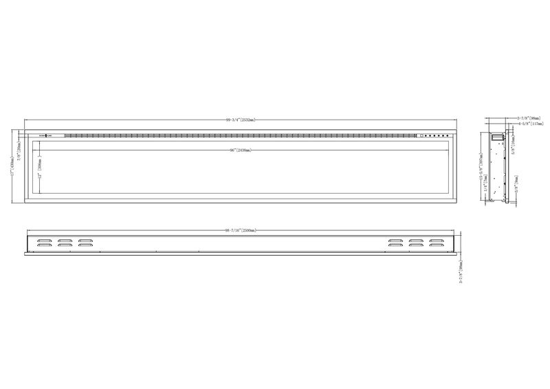 Modern Flames Spectrum Slimline Series Linear Electric Fireplace