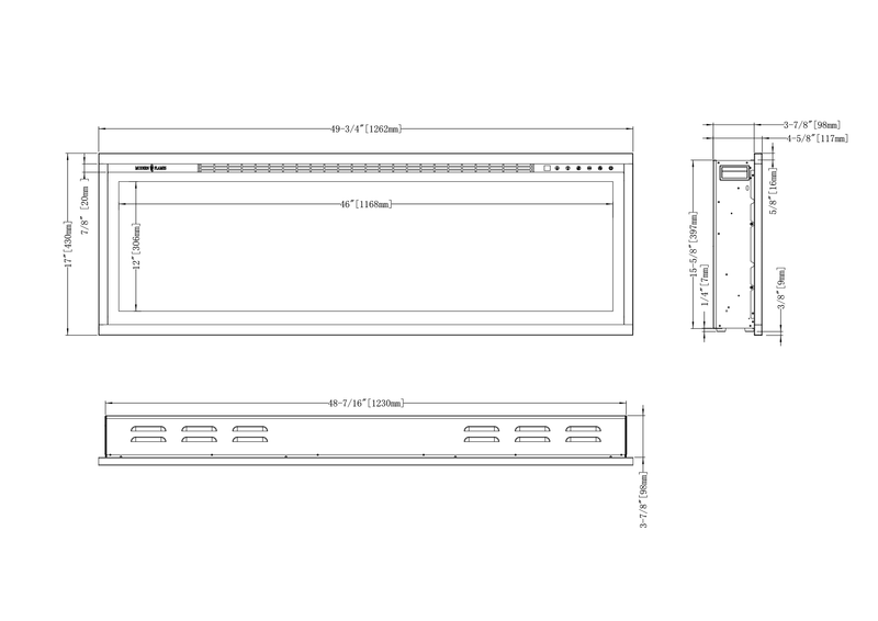Modern Flames Spectrum Slimline Series Linear Electric Fireplace