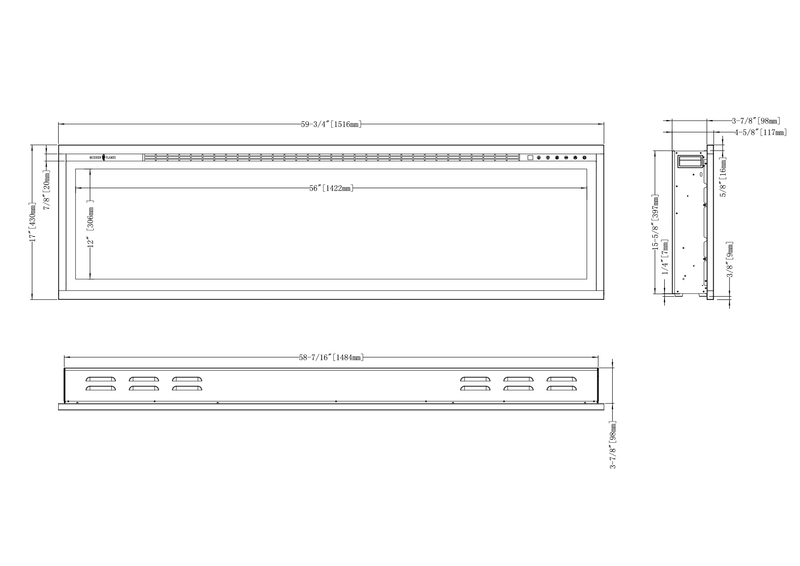 Modern Flames Spectrum Slimline Series Linear Electric Fireplace