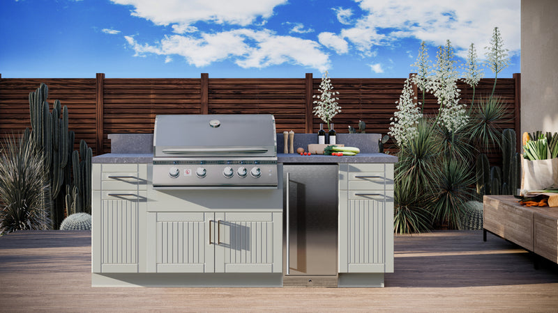 Summerset Sizzler Pro 32-Inch 4-Burner Built-In Gas Grill with Rear Infrared Rotisserie Burner