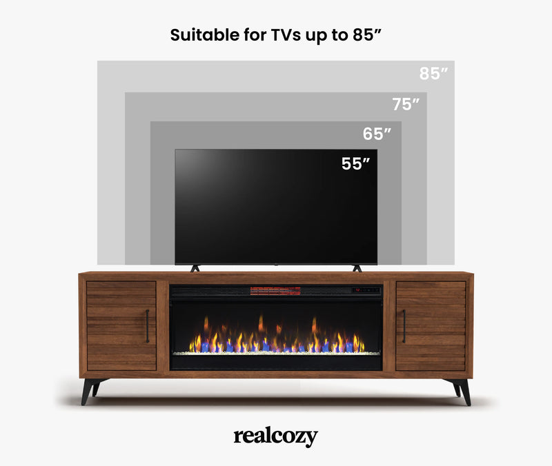 realcozy 78" Malibu Fireplace TV Stand