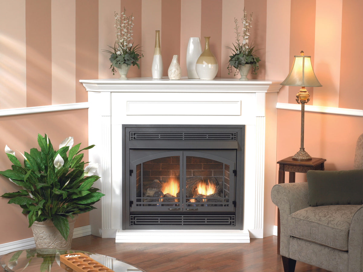 Empire Vail 26" Special Edition Vent Free Gas Fireplace with White Mantel