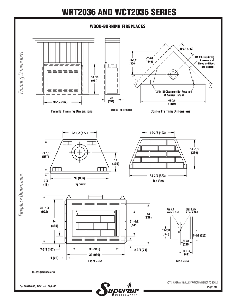 Superior WRT2000 Series Radiant Wood-Burning Fireplace