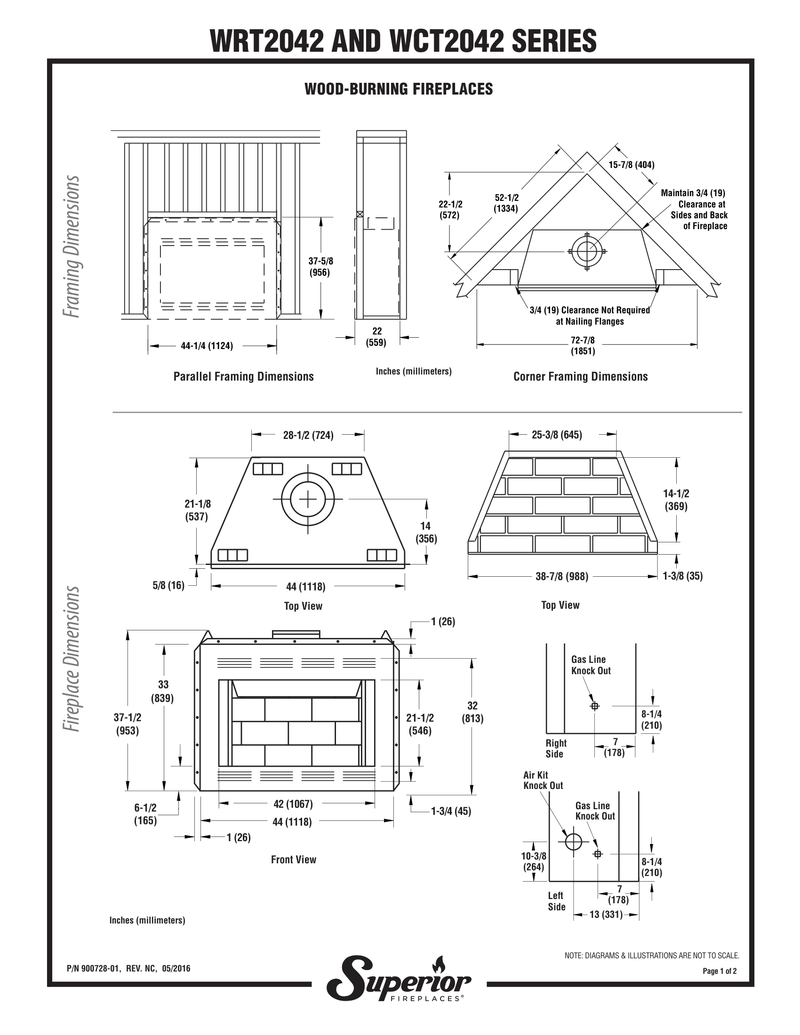 Superior WRT2000 Series Radiant Wood-Burning Fireplace