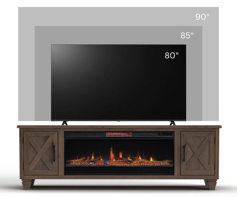 Realcozy 78" Liberty Fireplace TV Stand