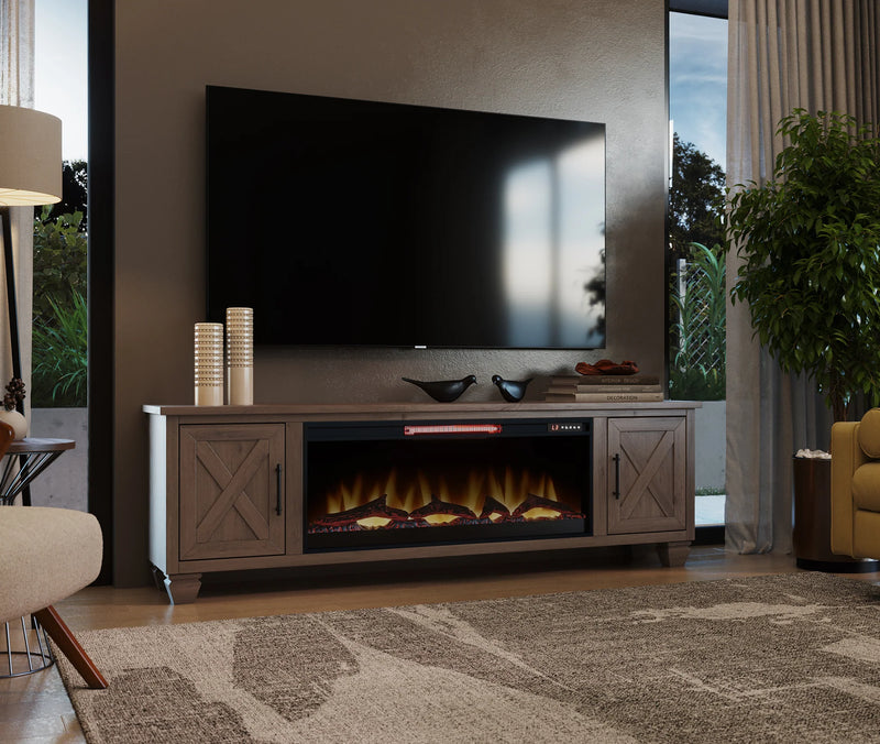 Realcozy 78" Liberty Fireplace TV Stand