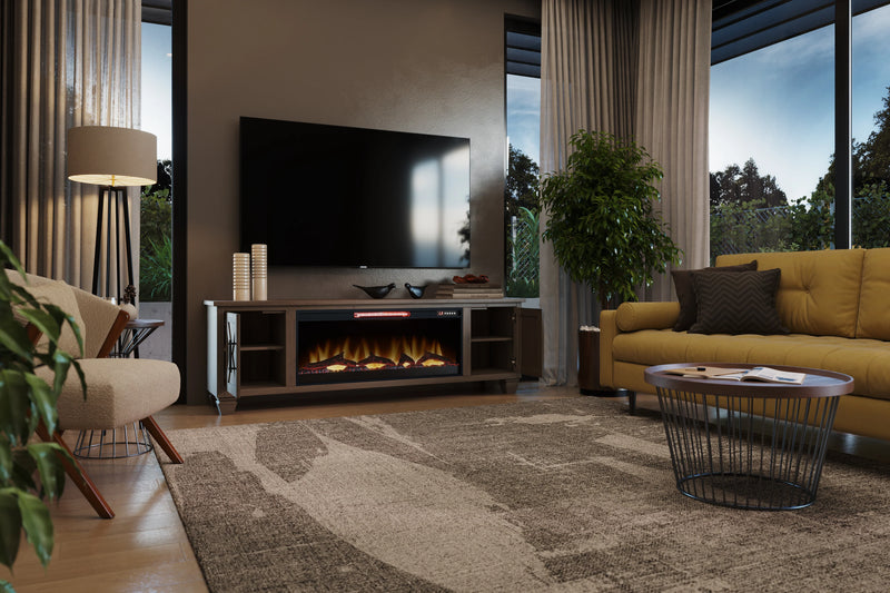 Realcozy 78" Liberty Fireplace TV Stand