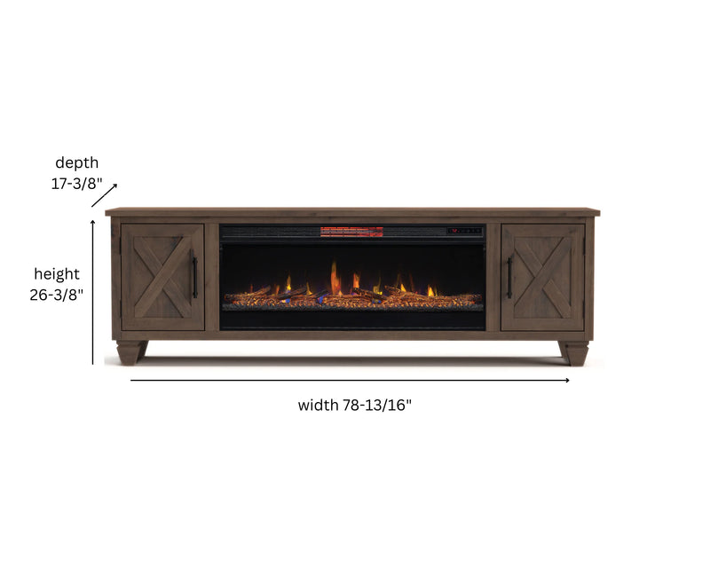 Realcozy 78" Liberty Fireplace TV Stand